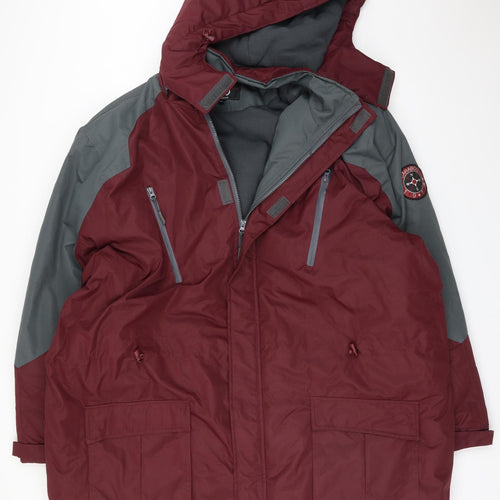 CARABOU Mens Red   Overcoat Coat