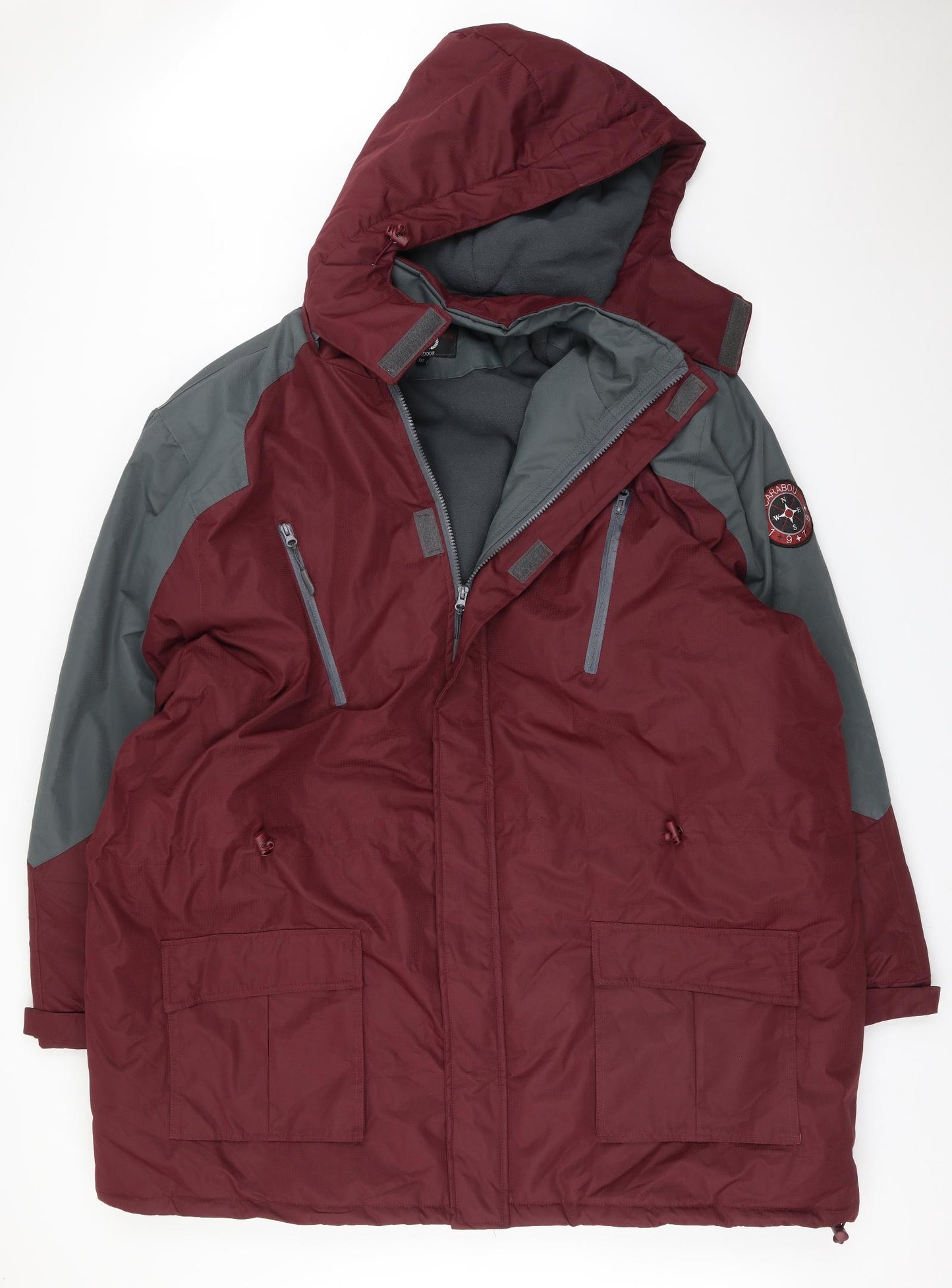 CARABOU Mens Red   Overcoat Coat