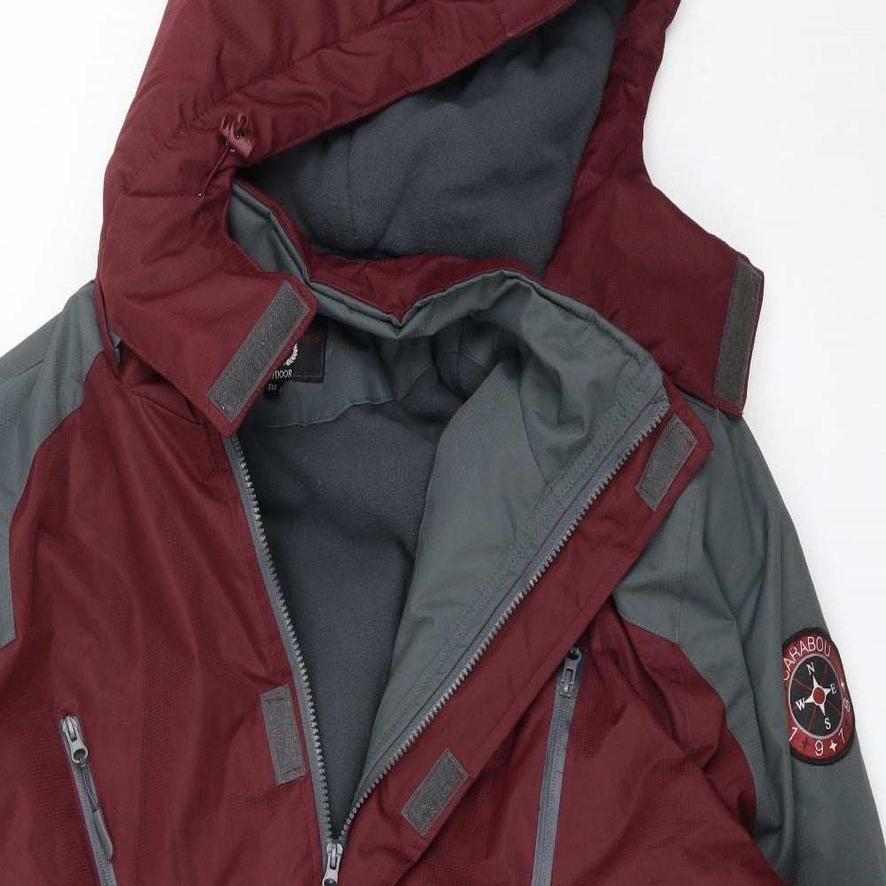 CARABOU Mens Red   Overcoat Coat