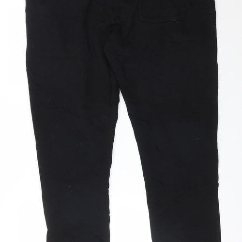 M&S Mens Black  Cotton Jogger Trousers Size 3XL L29 in Regular