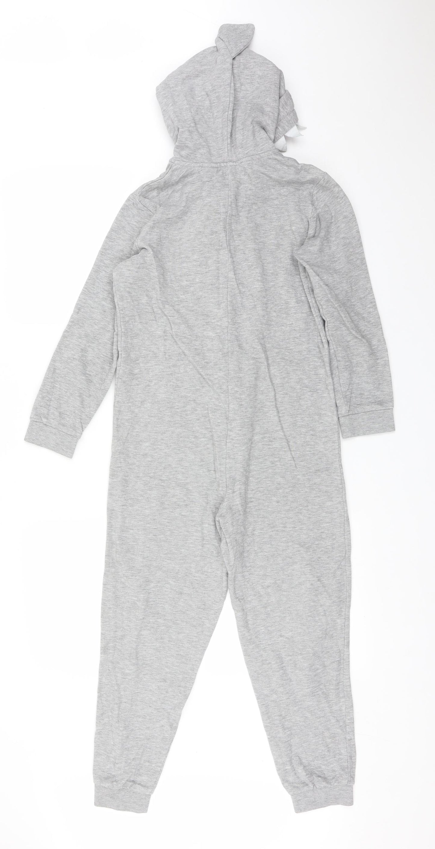 George Boys Grey Solid Cotton  One Piece Size 8-9 Years   - SHARK