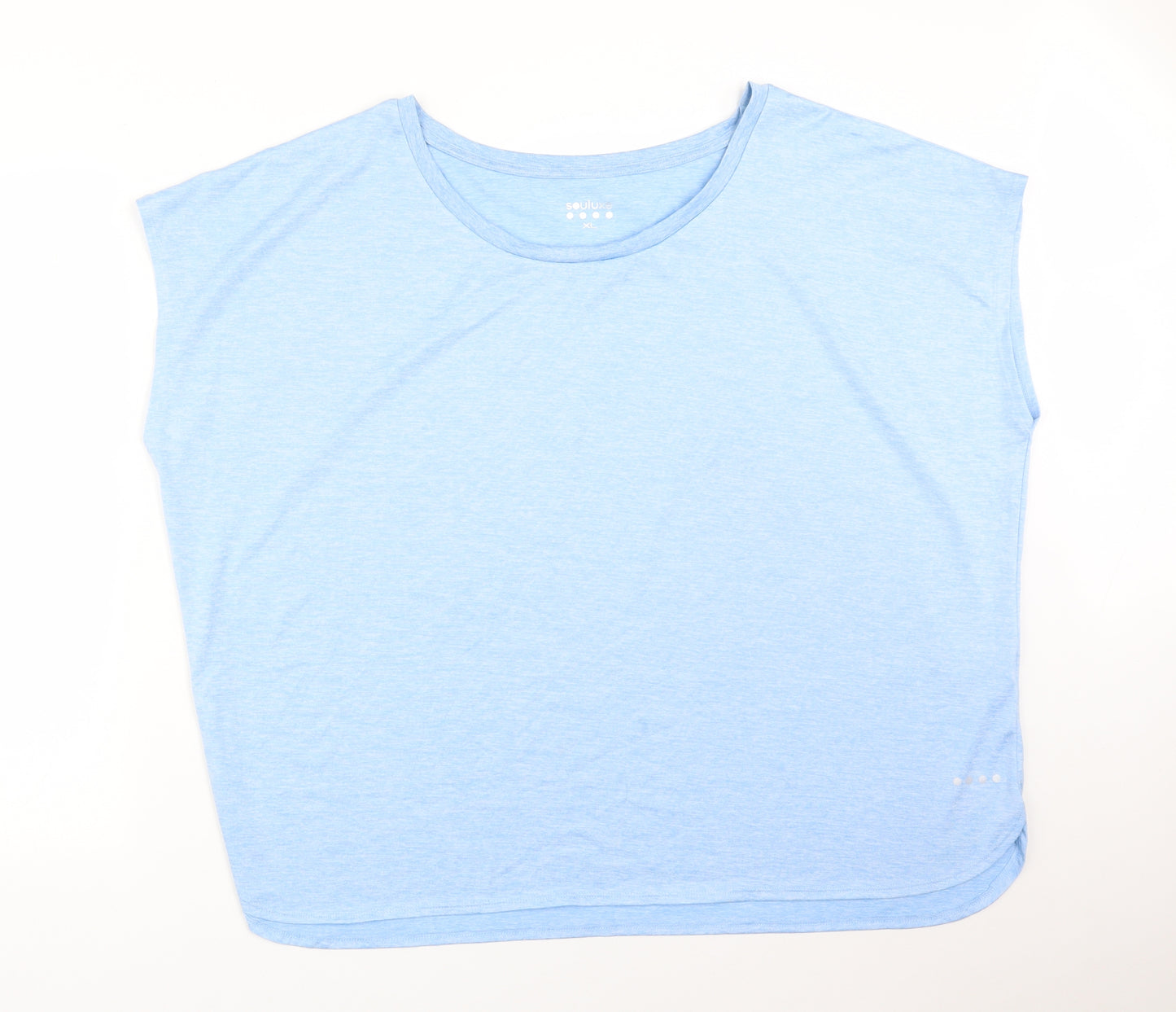 Matalan Womens Blue  Polyester Basic T-Shirt Size XL Round Neck