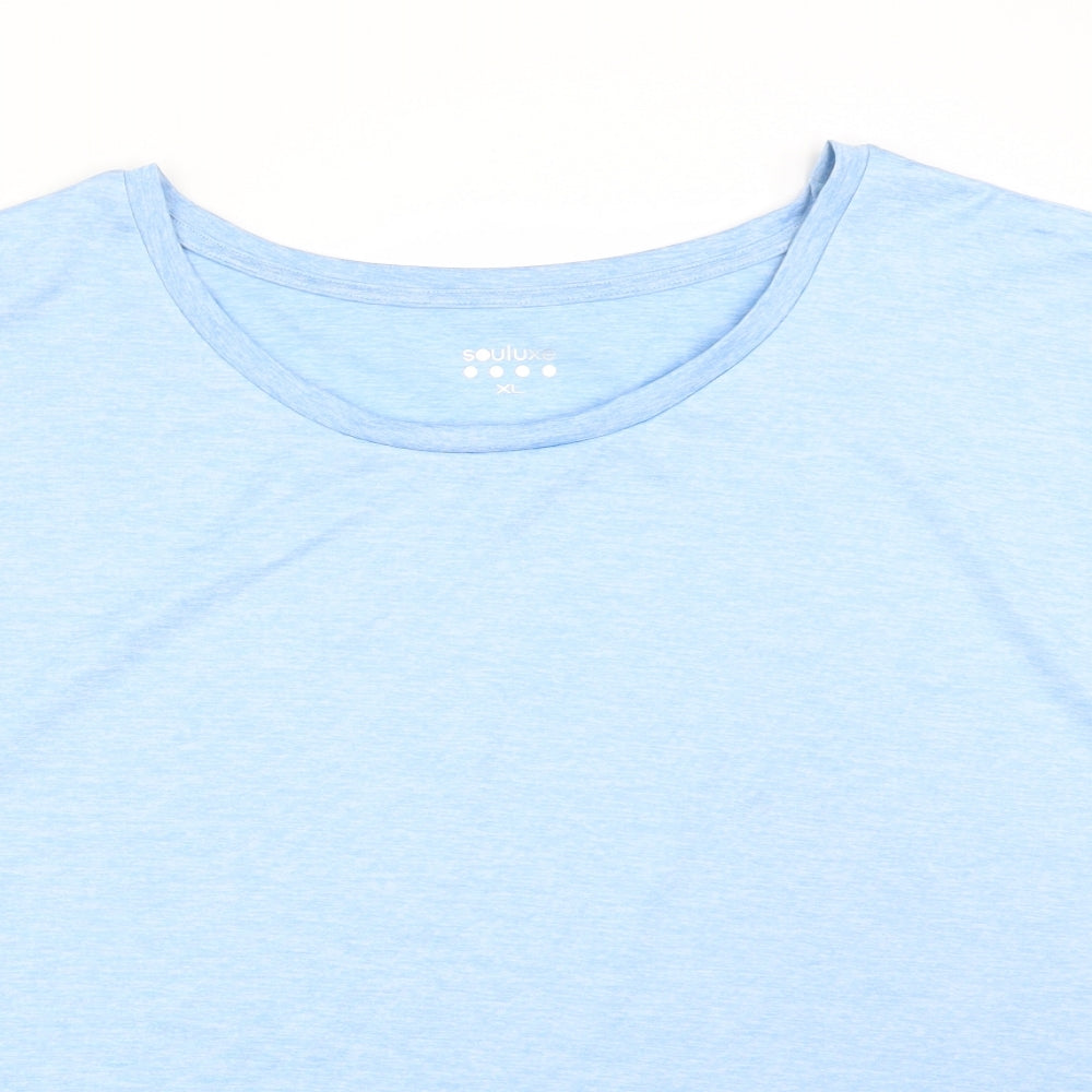 Matalan Womens Blue  Polyester Basic T-Shirt Size XL Round Neck