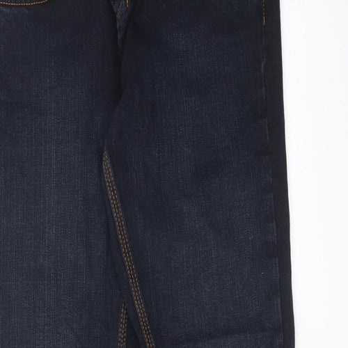 Topshop Womens Blue  Cotton Straight Jeans Size 28 L29 in Regular