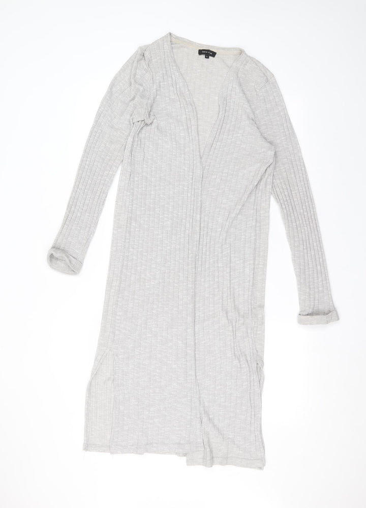 New Look Womens Grey V-Neck  Polyester Cardigan Jumper Size L