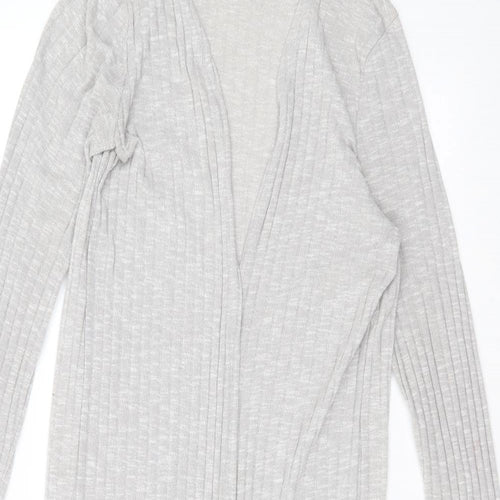 New Look Womens Grey V-Neck  Polyester Cardigan Jumper Size L