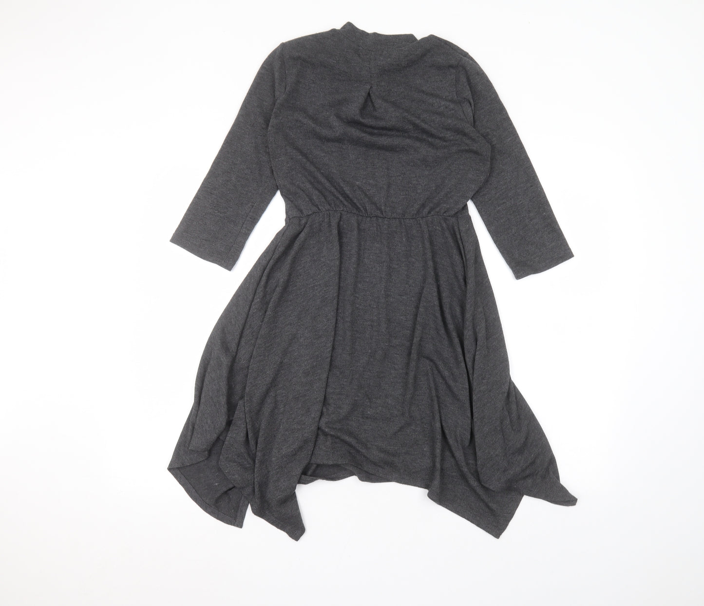 Monteau Womens Grey  Polyester A-Line  Size S Round Neck