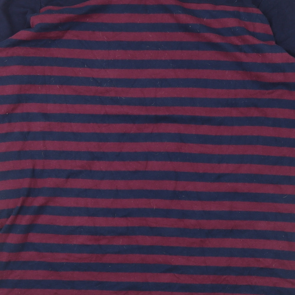 Intuition Womens Blue Striped Cotton Basic T-Shirt Size 20 Round Neck