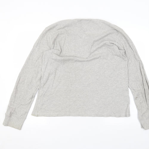 Peacocks Womens Grey Round Neck  Cotton Pullover Jumper Size L
