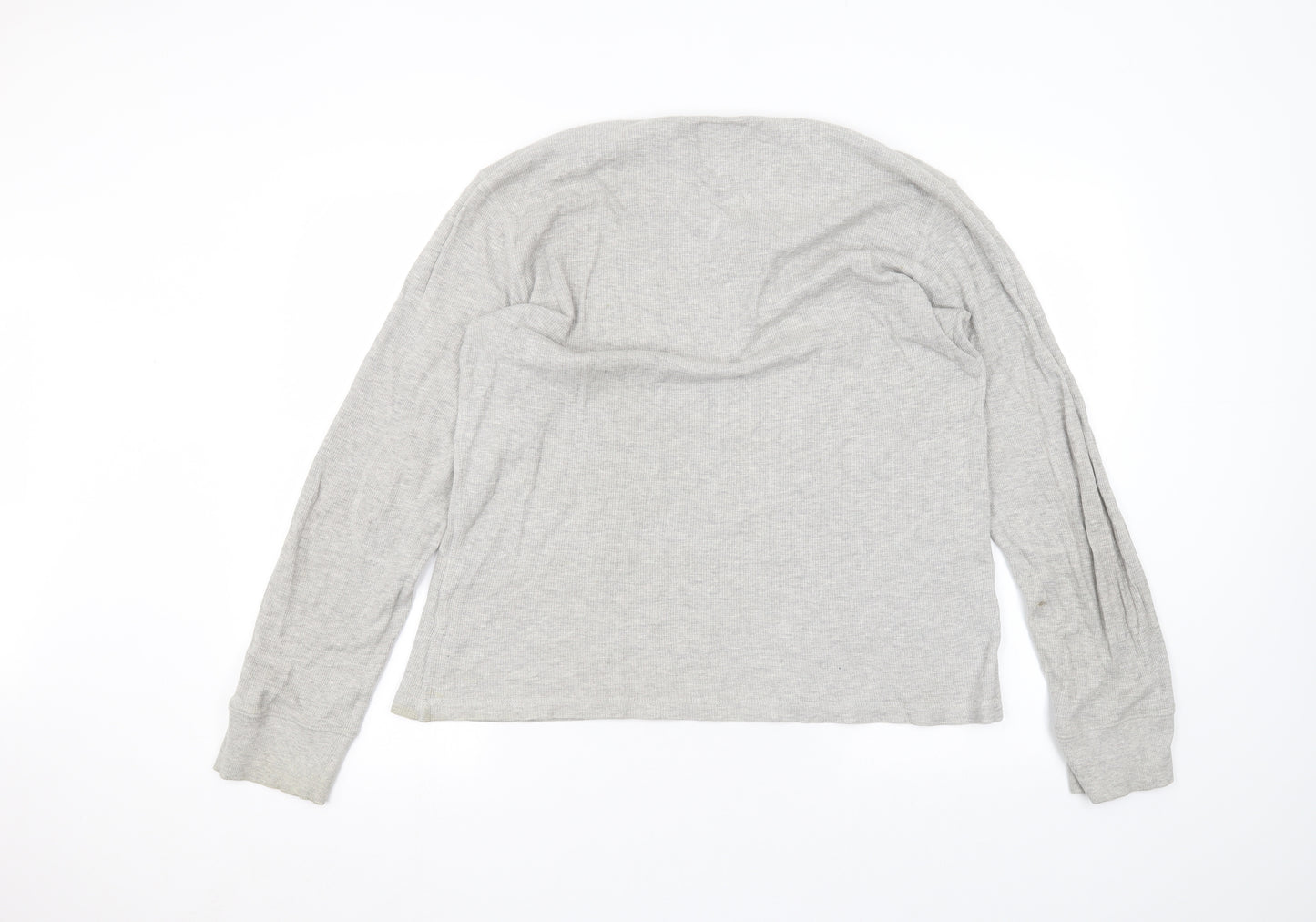 Peacocks Womens Grey Round Neck  Cotton Pullover Jumper Size L