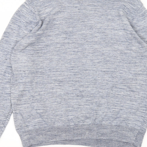 Cedar Wood State Mens Blue Round Neck  Cotton Pullover Jumper Size L