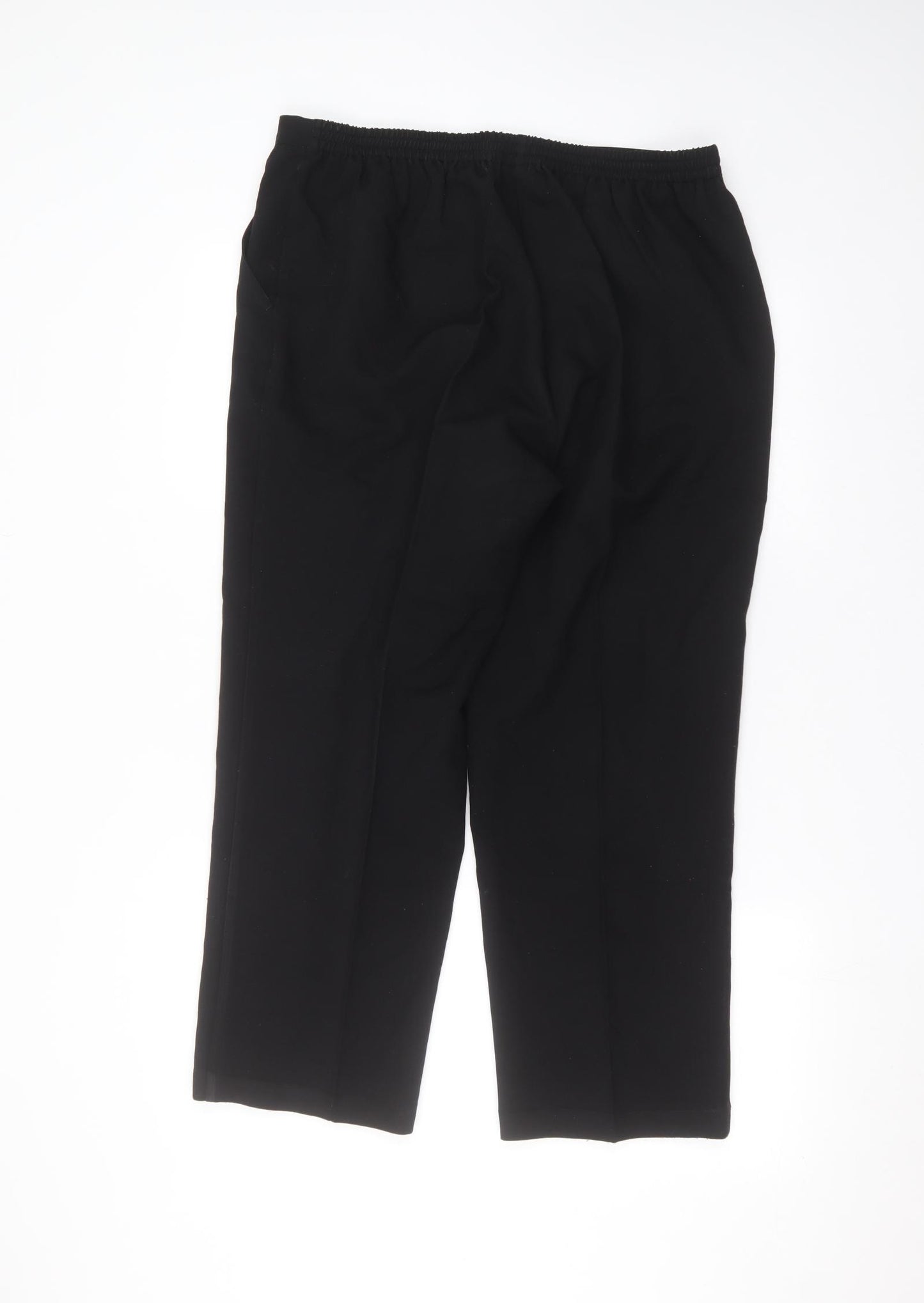 Preworn Womens Black  Polyester Trousers  Size 18 L25 in Regular
