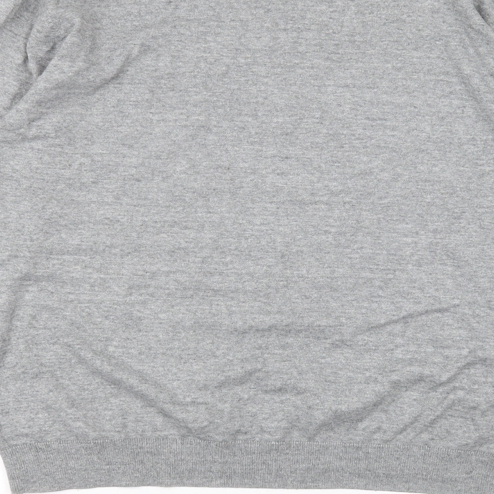 NEXT Mens Grey Round Neck  Cotton Pullover Jumper Size XL