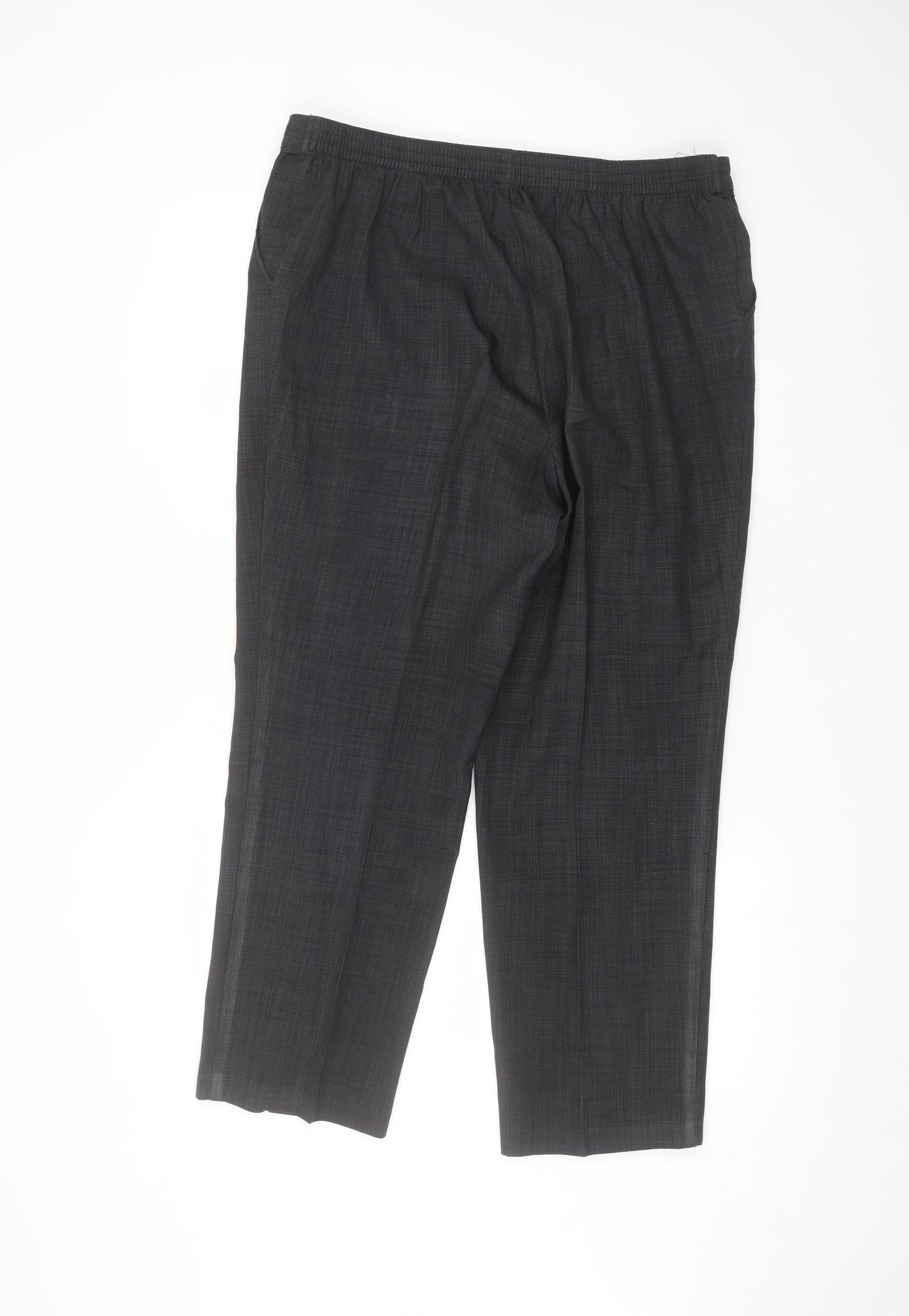 Marks and Spencer Womens Black  Polyester Trousers  Size 16 L25 in Regular