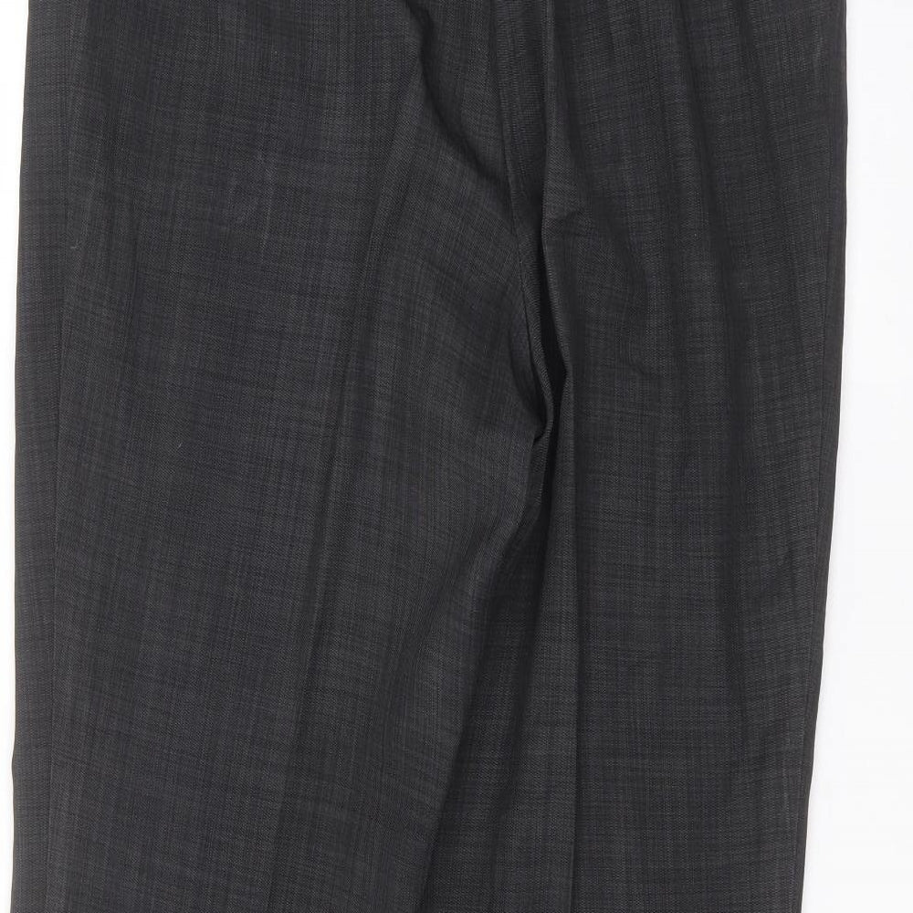 Marks and Spencer Womens Black  Polyester Trousers  Size 16 L25 in Regular
