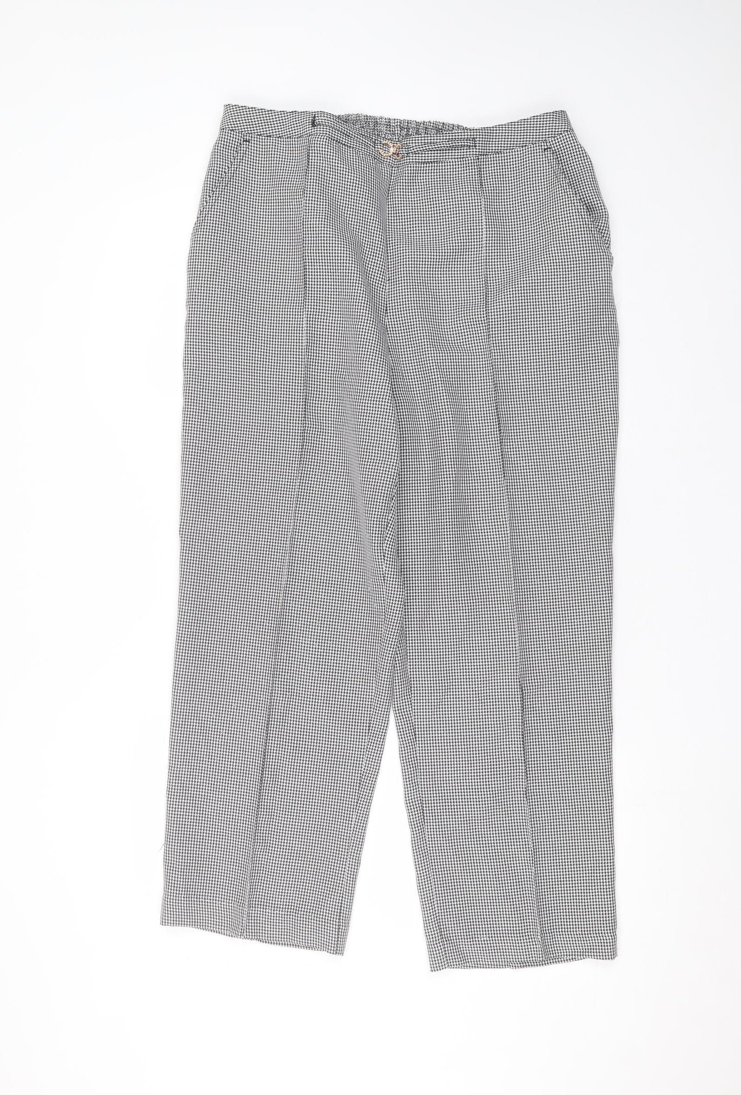 Damart Womens White  Polyester Trousers  Size 18 L25 in Regular