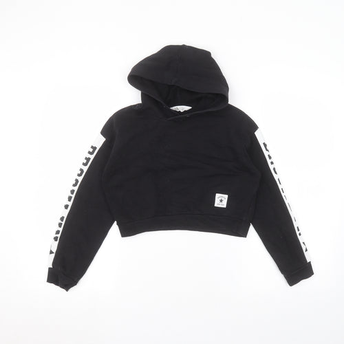 H&M Boys Black  Cotton Pullover Hoodie Size 9-10 Years