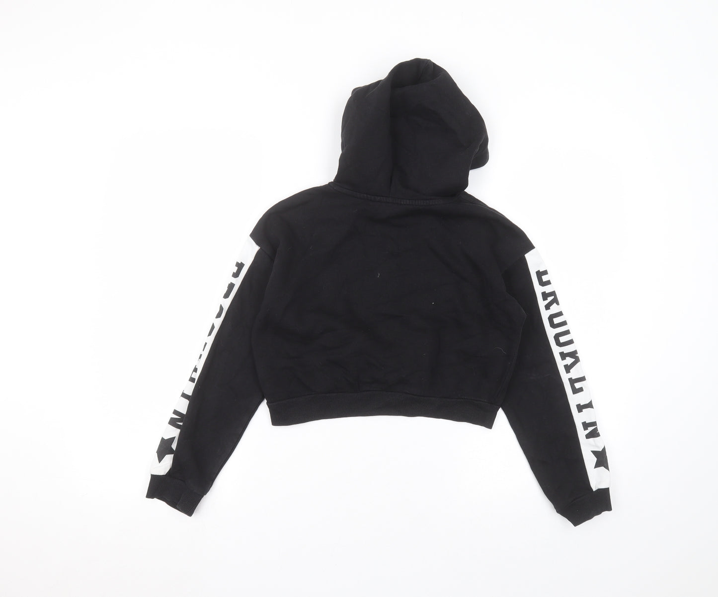 H&M Boys Black  Cotton Pullover Hoodie Size 9-10 Years