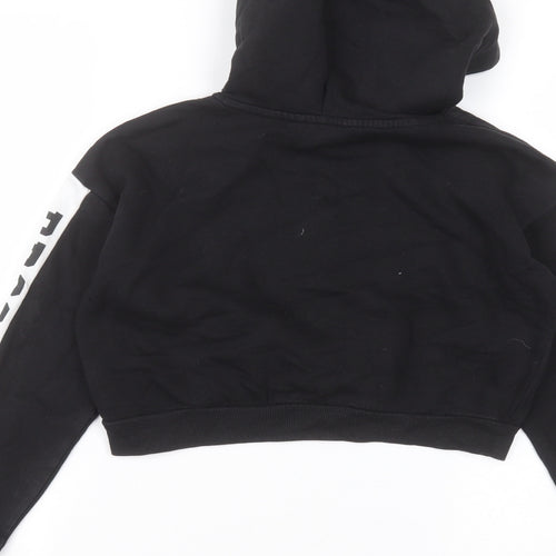 H&M Boys Black  Cotton Pullover Hoodie Size 9-10 Years