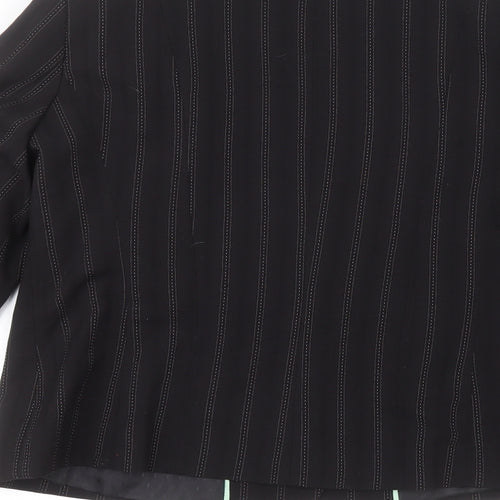 Klass Womens Black Striped  Jacket  Size 14