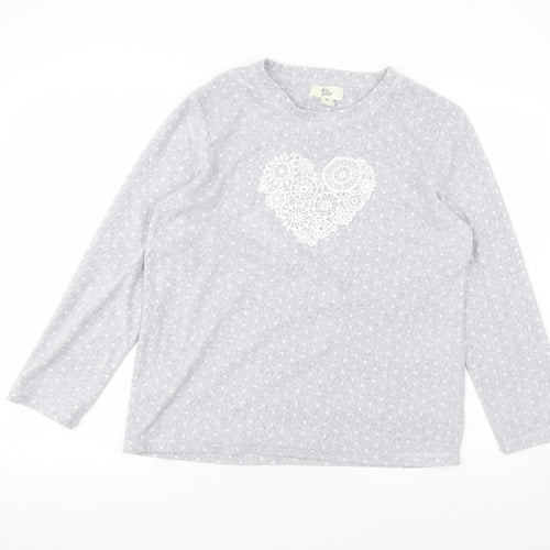 Primark Womens Grey Round Neck Polka Dot Polyester Pullover Jumper Size M