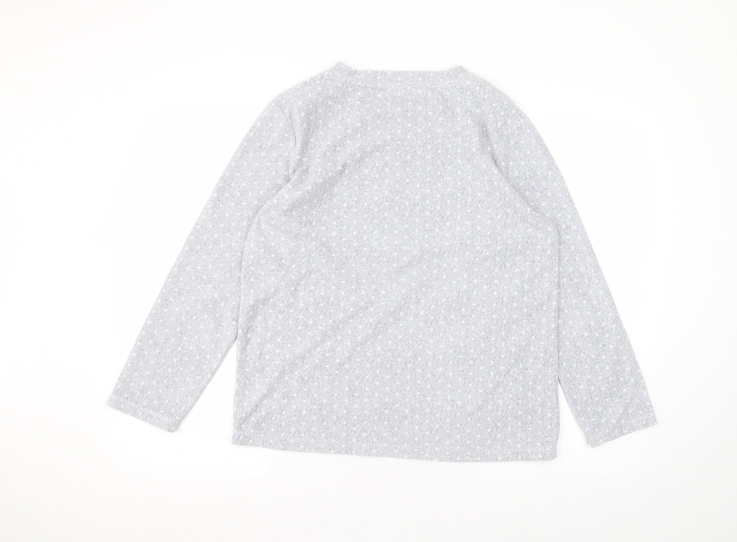 Primark Womens Grey Round Neck Polka Dot Polyester Pullover Jumper Size M