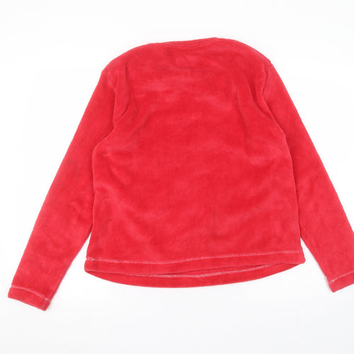 Studio Womens Red Round Neck  Polyester Pullover Jumper Size 12