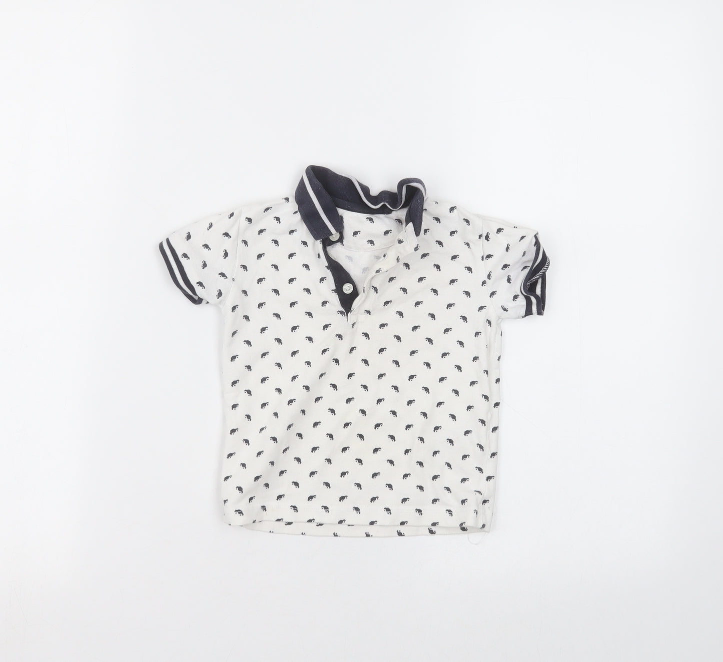 NEXT Baby White  Cotton Basic Polo Size 12-18 Months Collared