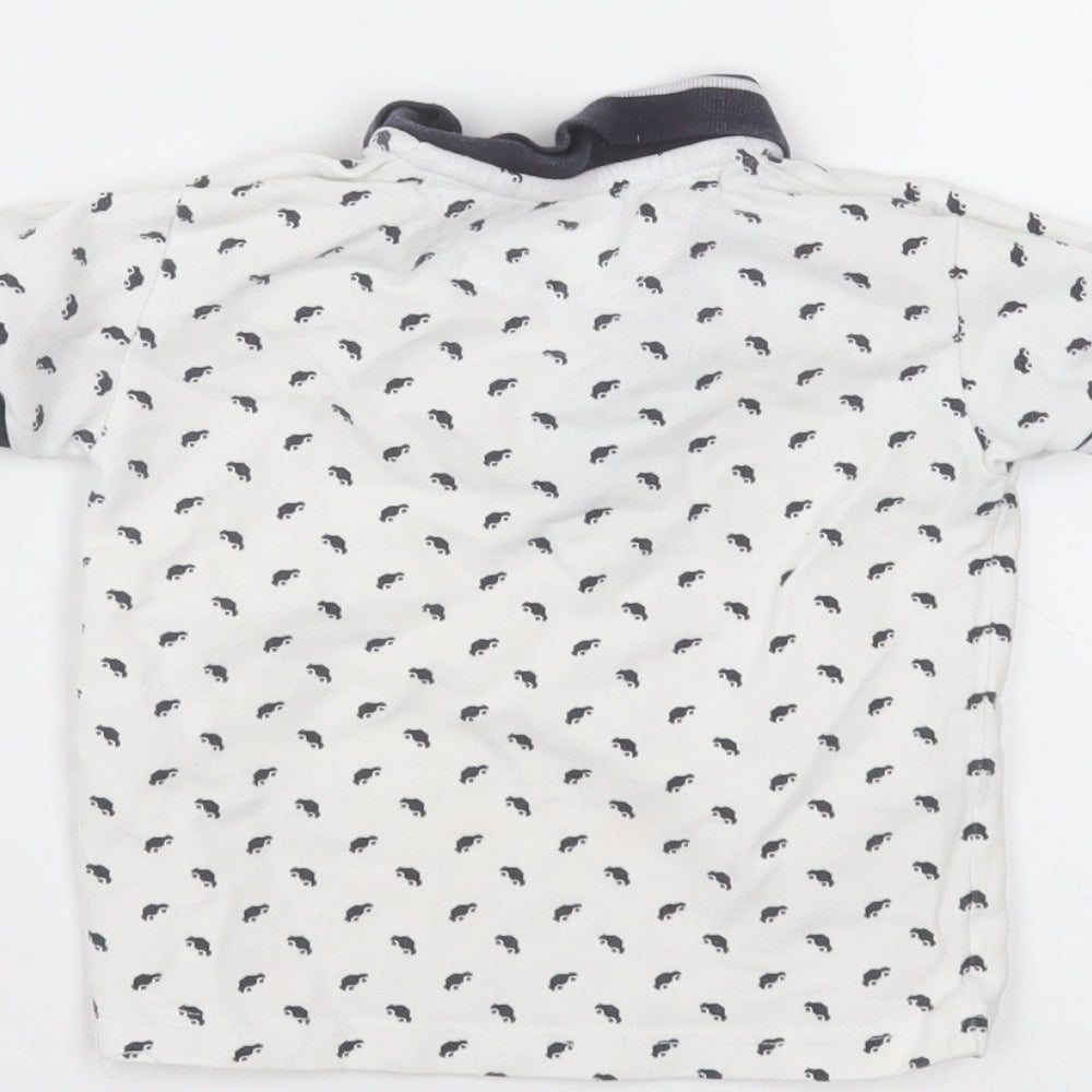 NEXT Baby White  Cotton Basic Polo Size 12-18 Months Collared