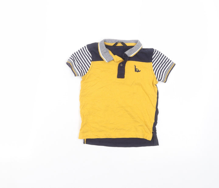 George Baby Blue  Cotton Basic T-Shirt Size 12-18 Months Collared