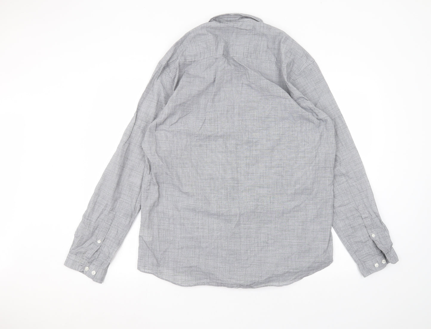 Primark Mens Grey  Polyester  Dress Shirt Size XL Collared