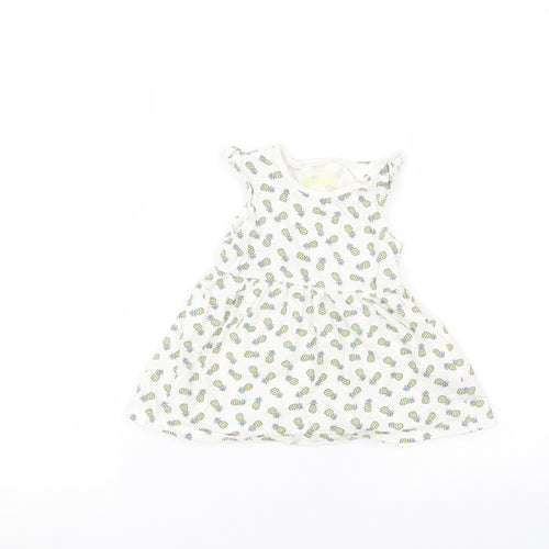 Primark Baby White  Cotton A-Line  Size 12-18 Months Round Neck