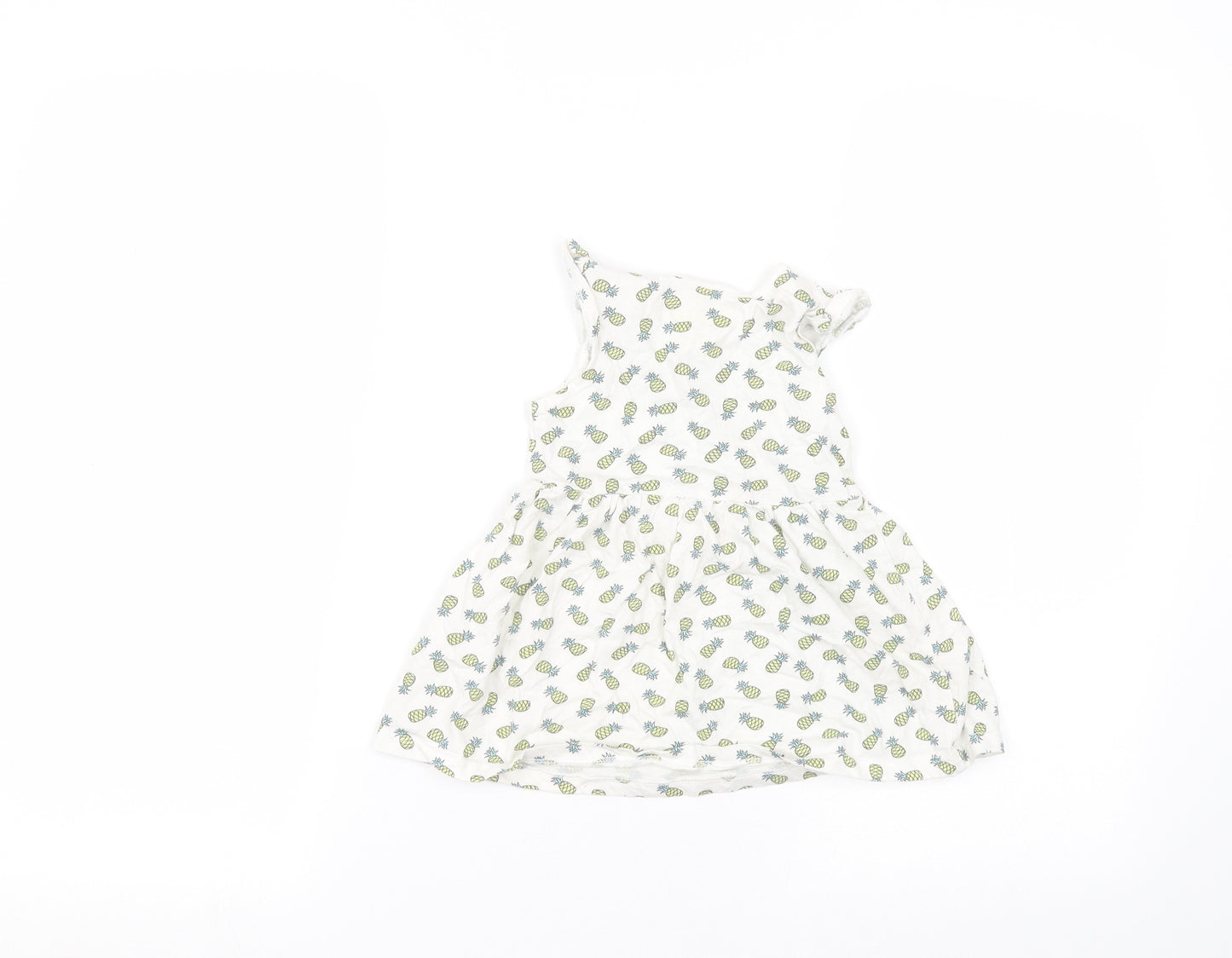 Primark Baby White  Cotton A-Line  Size 12-18 Months Round Neck