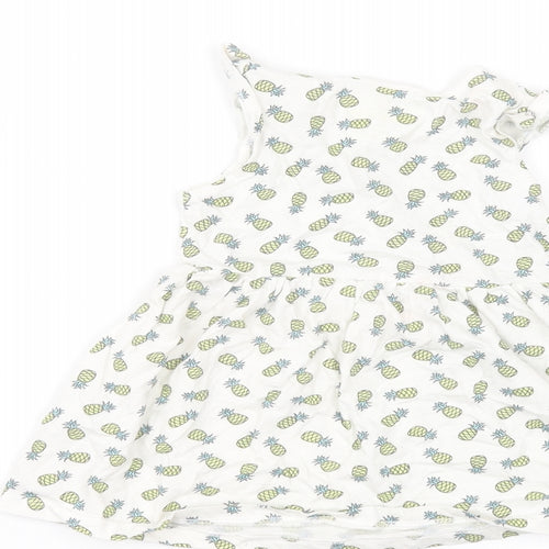 Primark Baby White  Cotton A-Line  Size 12-18 Months Round Neck