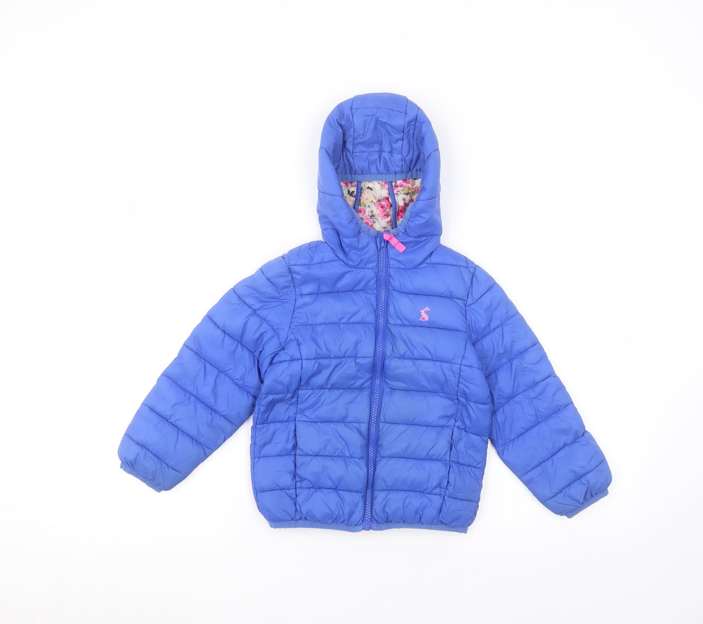 Joules Girls Blue   Puffer Jacket Coat Size 3 Years