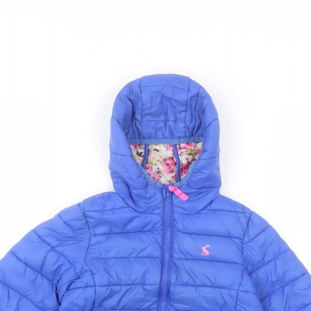Joules Girls Blue   Puffer Jacket Coat Size 3 Years