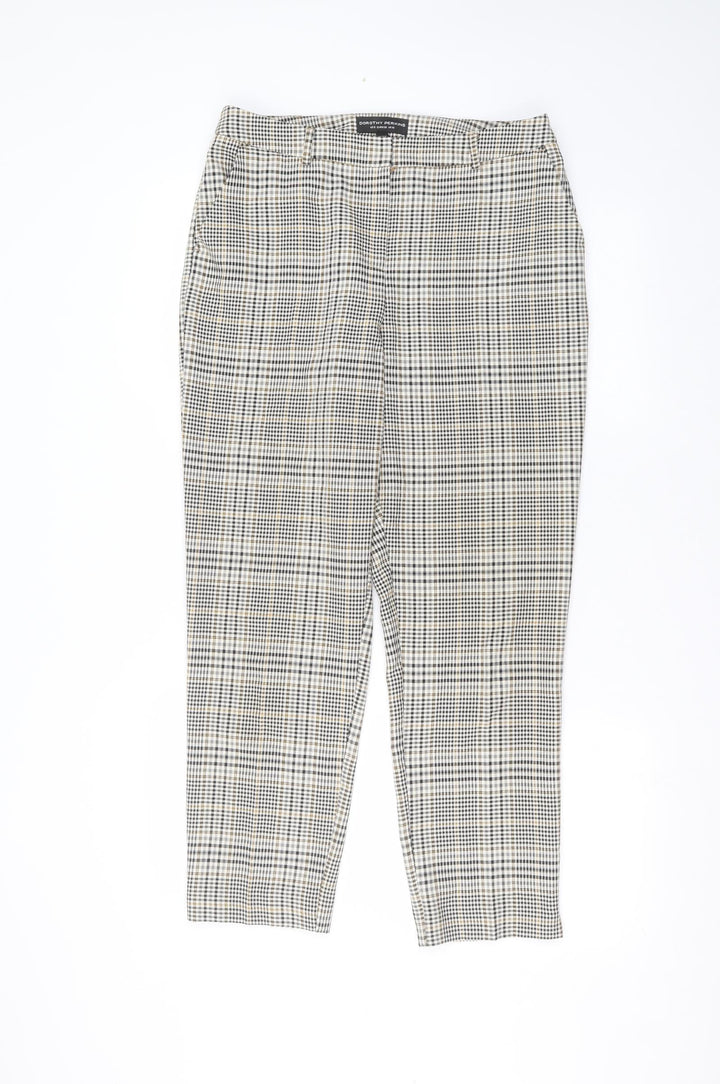 Dorothy Perkins Womens White  Polyester Trousers  Size 10 L27 in Regular