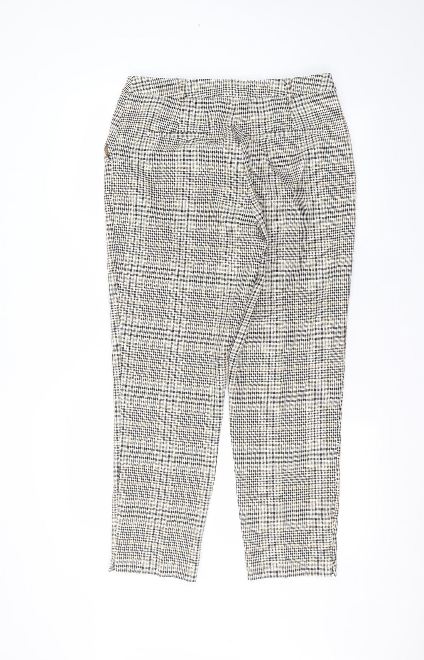 Dorothy Perkins Womens White  Polyester Trousers  Size 10 L27 in Regular
