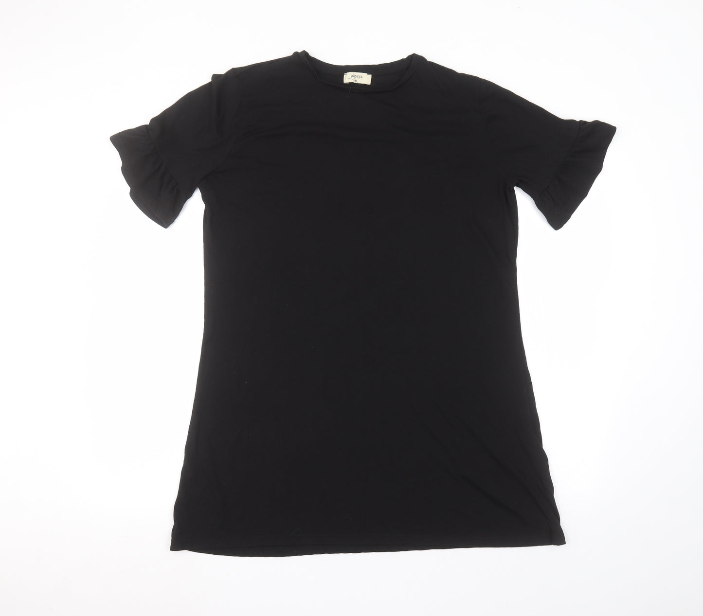 Matalan Womens Black  Polyester Basic T-Shirt Size M Round Neck