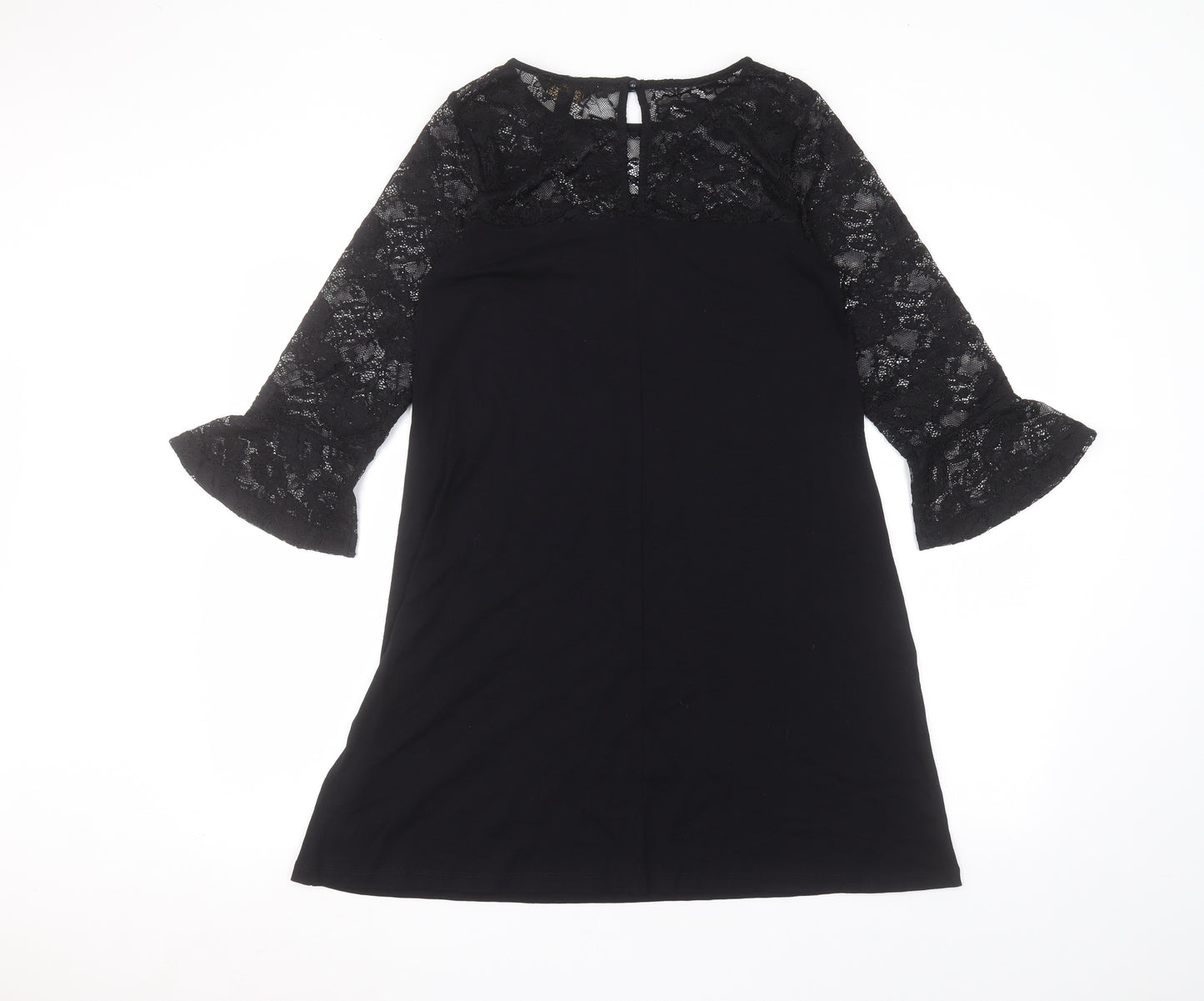 Lipsy Womens Black  Viscose A-Line  Size 10 Round Neck