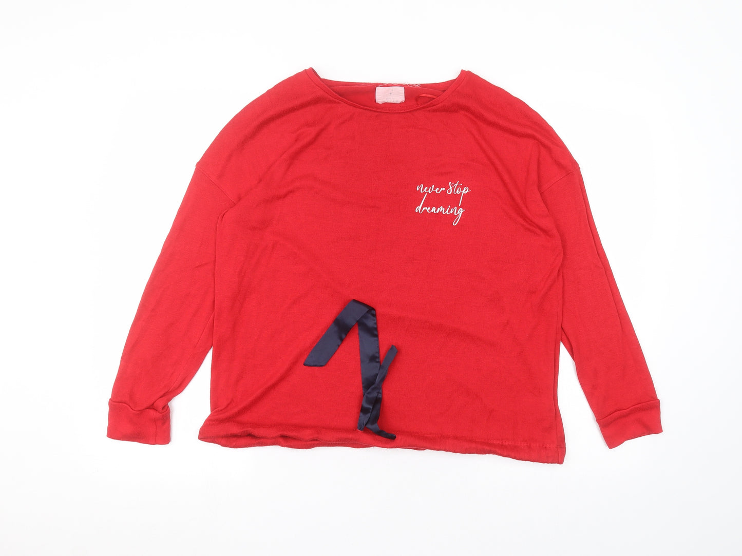 Matalan Womens Red Round Neck  Viscose Pullover Jumper Size M