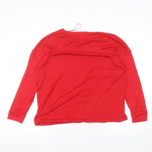 Matalan Womens Red Round Neck  Viscose Pullover Jumper Size M