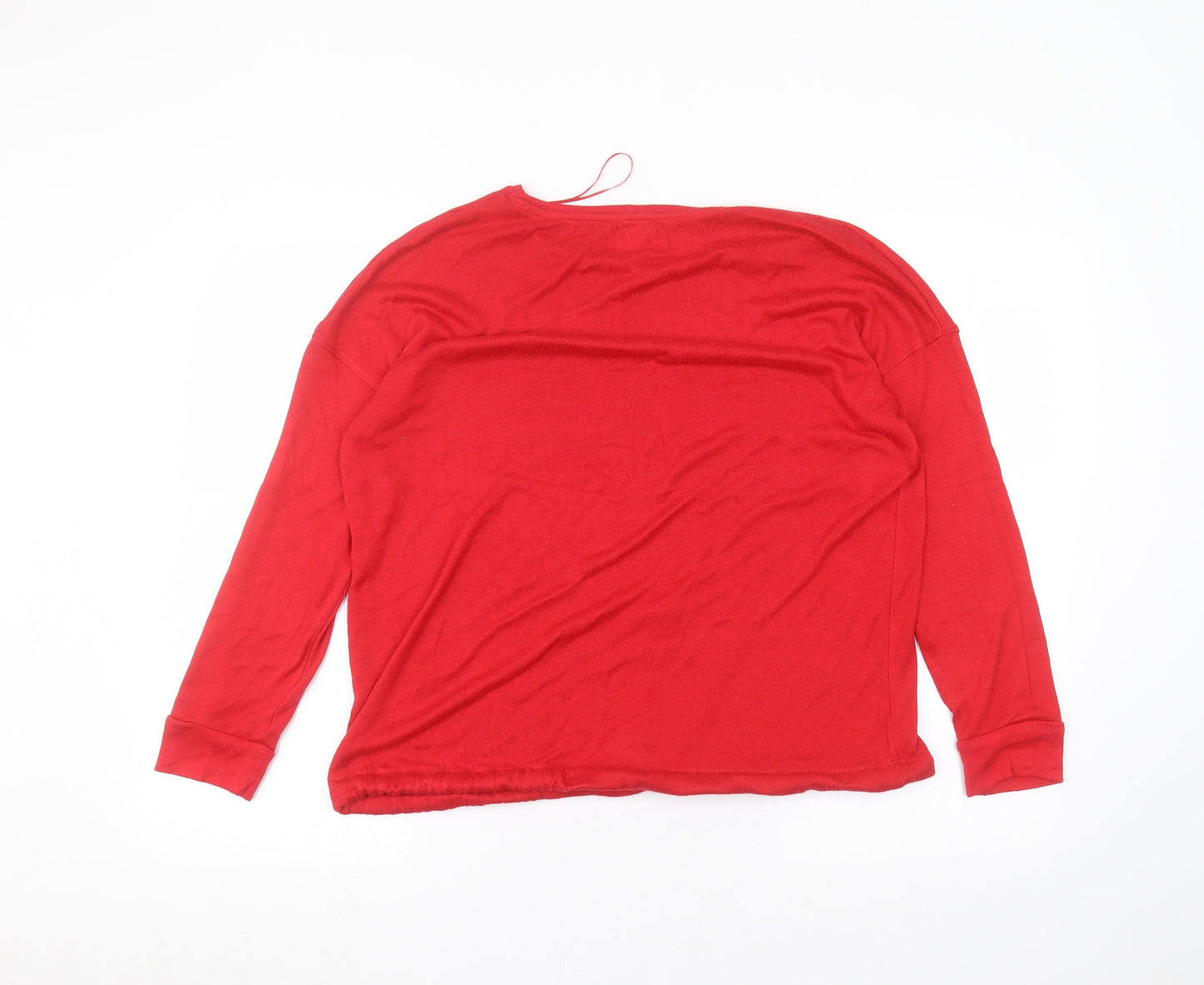 Matalan Womens Red Round Neck  Viscose Pullover Jumper Size M