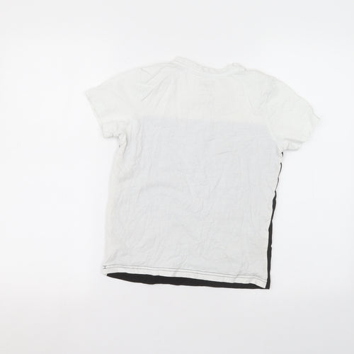 Primark Girls White  Cotton Basic T-Shirt Size 9-10 Years Round Neck