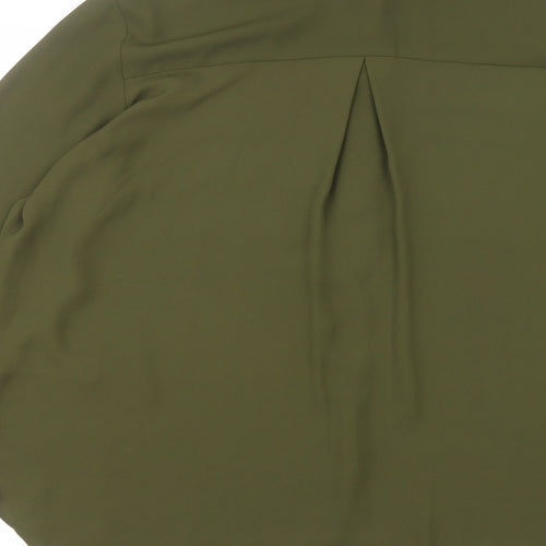 Dorothy Perkins Womens Green  Polyester Basic T-Shirt Size 16 Collared