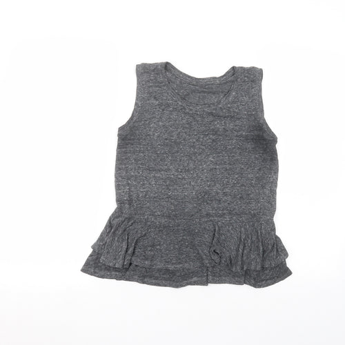 Gap Womens Black  Linen Basic T-Shirt Size XS Round Neck