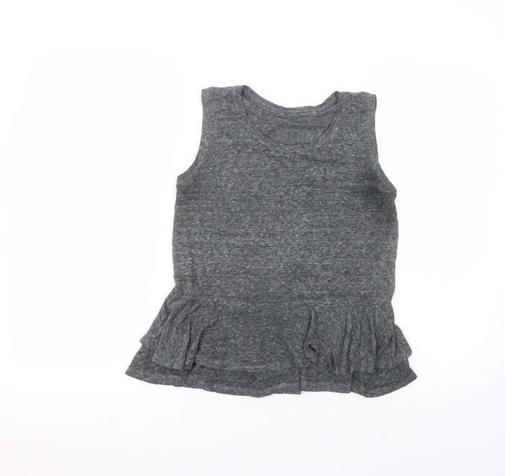 Gap Womens Black Linen Basic T-Shirt Size XS Round Neck