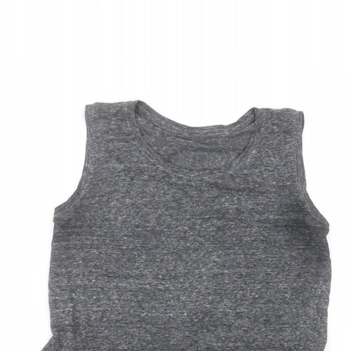 Gap Womens Black  Linen Basic T-Shirt Size XS Round Neck