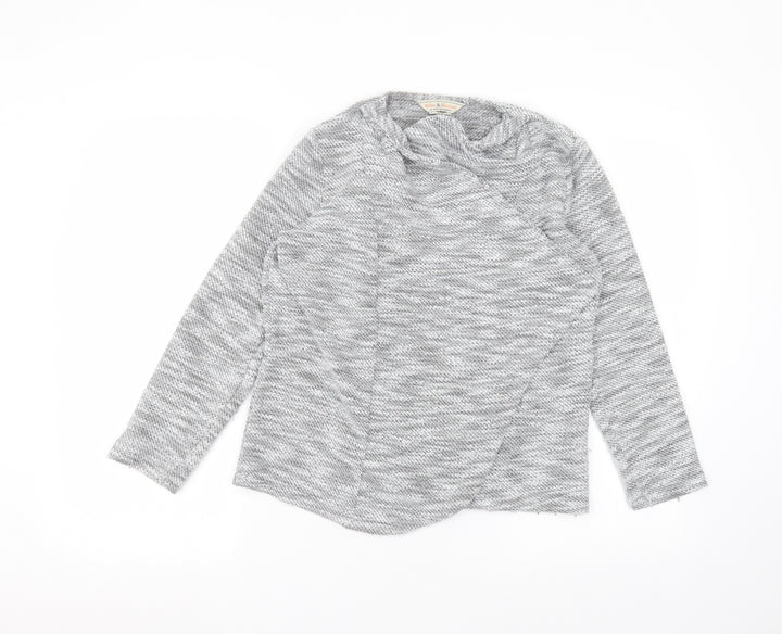 Dorothy Perkins Womens Grey Round Neck Polyester Cardigan Jumper Size 10