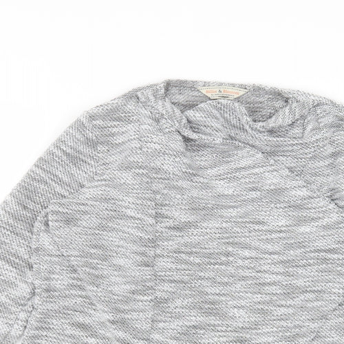 Dorothy Perkins Womens Grey Round Neck  Polyester Cardigan Jumper Size 10